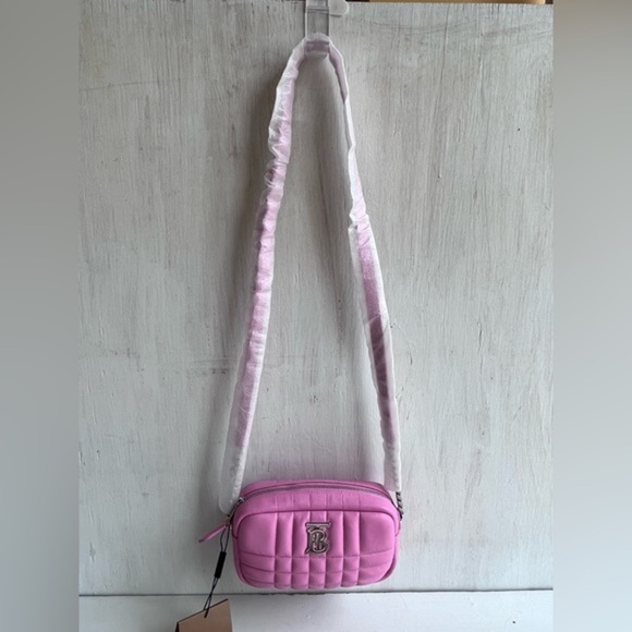 BURBERRY NWT BNIB Mini Lola Quilted Leather Camera Bag primrose pink - Picture 5 of 13